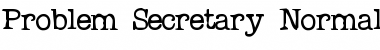 Download Problem Secretary Normal Problem Secretary Normal Font Title Preview