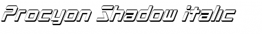 Download Procyon Shadow Italic Shadow Italic Font Title Preview