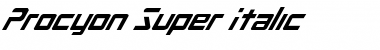 Download Procyon Super Italic Super Italic Font Title Preview