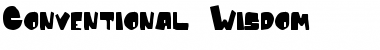Download Conventional Wisdom Regular Font Title Preview