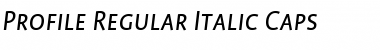 Download Profile Regular Italic Font Title Preview
