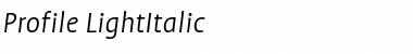 Download Profile Light Italic Font Title Preview