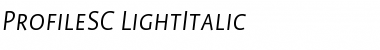 Download ProfileSC Light Font Title Preview
