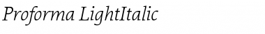 Download Proforma LightItalic Font Title Preview
