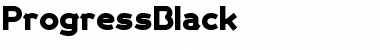 Download ProgressBlack Regular Font Title Preview