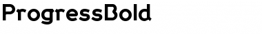 Download ProgressBold Regular Font Title Preview