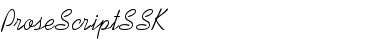 Download ProseScriptSSK Regular Font Title Preview