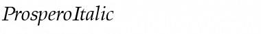 Download Prospero Italic Font Title Preview