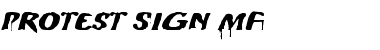 Download Protest Sign MF Regular Font Title Preview