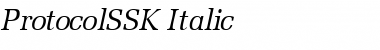 Download ProtocolSSK Italic Font Title Preview