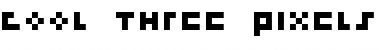 Download cool three pixels Regular Font Title Preview