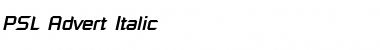 Download PSL-Advert Italic Font Title Preview