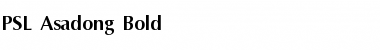 Download PSL-Asadong Bold Font Title Preview