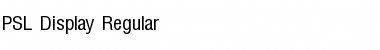 Download PSL-Display Regular Font Title Preview