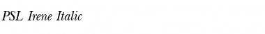 Download PSL-Irene Italic Font Title Preview