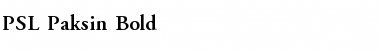 Download PSL-Paksin Bold Font Title Preview