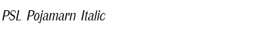 Download PSL-Pojamarn Italic Font Title Preview