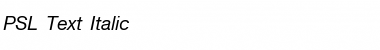 Download PSL-Text Italic Font Title Preview