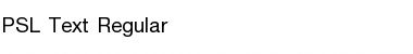 Download PSL-Text Regular Font Title Preview