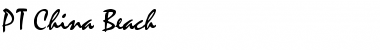 Download PT China Beach Normal Font Title Preview