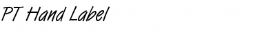 Download PT Hand Label Normal Font Title Preview
