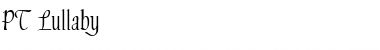 Download PT Lullaby Normal Font Title Preview