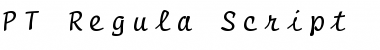 Download PT Regula Script Normal Font Title Preview