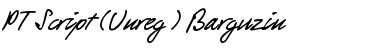 Download PT Script (Unreg.) Barguzin Regular Font Title Preview