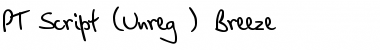 Download PT Script (Unreg.) Breeze Regular Font Title Preview