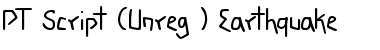 Download PT Script (Unreg.) Earthquake Regular Font Title Preview