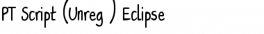 Download PT Script (Unreg.) Eclipse Regular Font Title Preview
