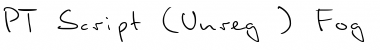 Download PT Script (Unreg.) Fog Regular Font Title Preview