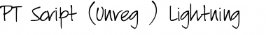 Download PT Script (Unreg.) Lightning Regular Font Title Preview