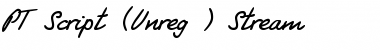 Download PT Script (Unreg.) Stream Regular Font Title Preview