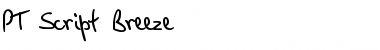 Download PT Script  Breeze Regular Font Title Preview