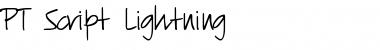 Download PT Script Lightning Regular Font Title Preview