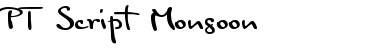 Download PT Script Monsoon Regular Font Title Preview