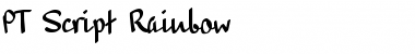 Download PT Script Rainbow Regular Font Title Preview