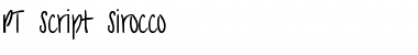 Download PT Script Sirocco Regular Font Title Preview