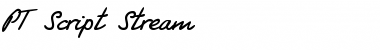 Download PT Script Stream Regular Font Title Preview