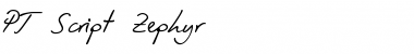 Download PT Script Zephyr Regular Font Title Preview