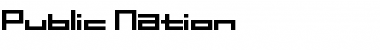 Download Public Nation Original Font Title Preview