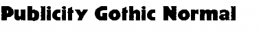Download Publicity Gothic Normal Font Title Preview