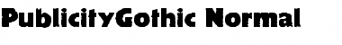 Download PublicityGothic Regular Font Title Preview