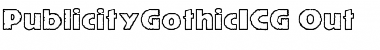Download PublicityGothicICG Regular Font Title Preview