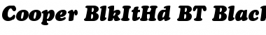 Download Cooper BlkItHd BT Black Italic Font Title Preview