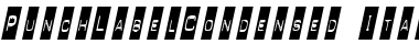 Download PunchLabelCondensed Italic Font Title Preview