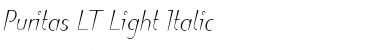 Download Puritas LT Light Italic Font Title Preview