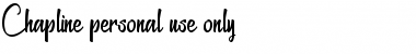 Download Chapline personal use only Regular Font Title Preview
