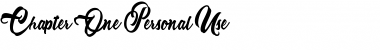 Download Chapter One Personal Use Regular Font Title Preview